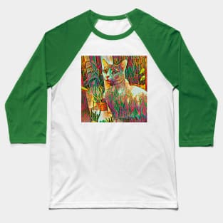 CAT GLASS COLORS Baseball T-Shirt